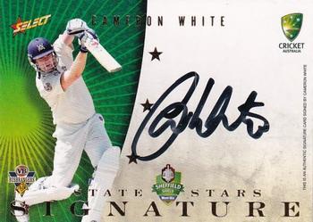 2008-09 Select Cricket Australia - State Stars Signatures #S9 Cameron White Front