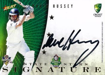 2008-09 Select Cricket Australia - State Stars Signatures #S10 David Hussey Front