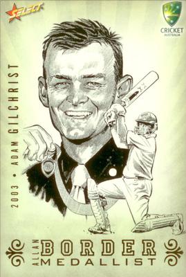 2008-09 Select Cricket Australia - Oversize Sketches #CCSK4 Adam Gilchrist Front
