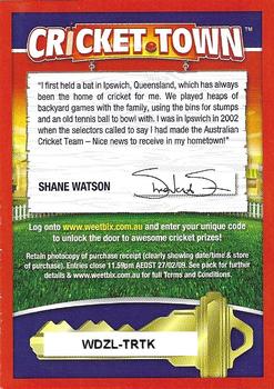 2008 Weet-Bix Cricket Town #NNO Shane Watson Back
