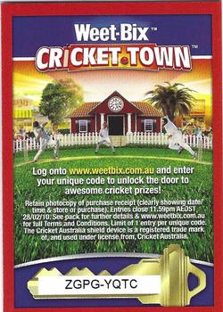 2009 Weet-Bix Cricket Town #NNO Peter Siddle Back