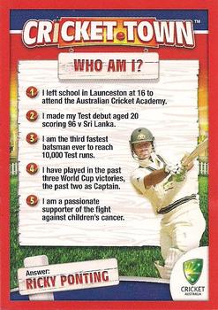 2009 Weet-Bix Cricket Town #NNO Ricky Ponting Front
