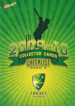 2009-10 Select #3 Checklist Front