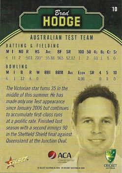 2009-10 Select #10 Brad Hodge Back