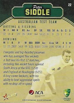 2009-10 Select #22 Peter Siddle Back
