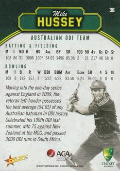2009-10 Select #36 Mike Hussey Back
