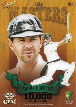 2009-10 Select - The Masters Gems #MG3 Ricky Ponting Front