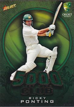 2009-10 Select - 5000 Test Runs Club #TR1 Ricky Ponting Front