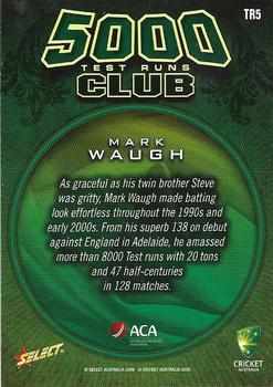 2009-10 Select - 5000 Test Runs Club #TR5 Mark Waugh Back