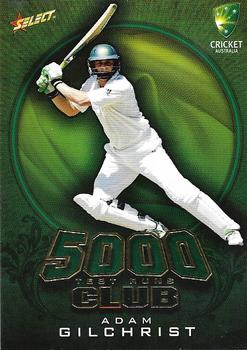 2009-10 Select - 5000 Test Runs Club #TR12 Adam Gilchrist Front