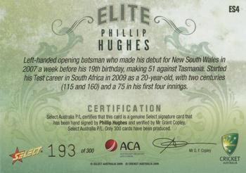 2009-10 Select - Elite Signature #ES4 Phillip Hughes Back