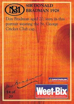 1996 Weet-Bix The Bradman Collection #14 Sir Donald Bradman Back