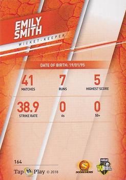 2018-19 Tap 'N' Play CA/BBL/WBBL - Base Parallel #164 Emily Smith Back