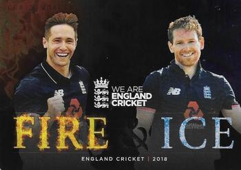 2018 Tap 'N' Play We are England Cricket - Fire & Ice #FI-5 Chris Woakes / Eoin Morgan Front