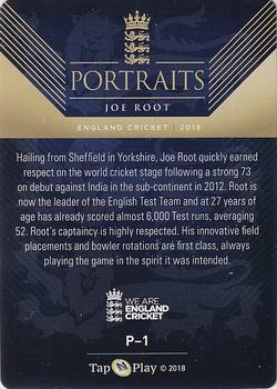 2018 Tap 'N' Play We are England Cricket - Portraits #P-1 Joe Root Back