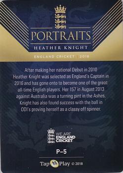2018 Tap 'N' Play We are England Cricket - Portraits #P-5 Heather Knight Back