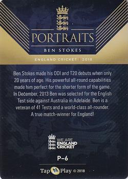 2018 Tap 'N' Play We are England Cricket - Portraits #P-6 Ben Stokes Back