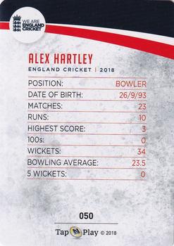2018 Tap 'N' Play We are England Cricket - Silver Foil #050 Alex Hartley Back