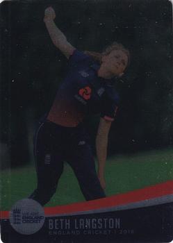 2018 Tap 'N' Play We are England Cricket - Silver Foil #053 Beth Langston Front