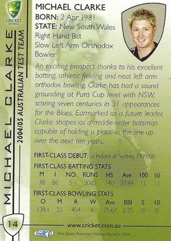 2004-05 Elite Sports Cricket Australia #14 Michael Clarke Back