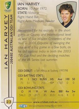 2004-05 Elite Sports Cricket Australia #23 Ian Harvey Back