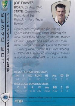 2004-05 Elite Sports Cricket Australia #40 Joe Dawes Back