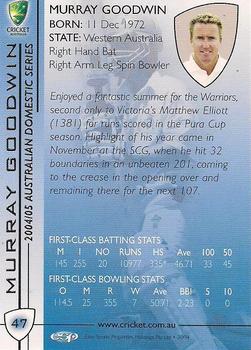 2004-05 Elite Sports Cricket Australia #47 Murray Goodwin Back