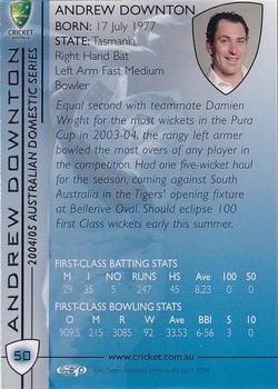 2004-05 Elite Sports Cricket Australia #50 Andrew Downton Back