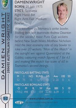 2004-05 Elite Sports Cricket Australia #52 Damien Wright Back
