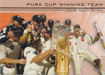 2004-05 Elite Sports Cricket Australia #77 Pura Cup Winning Team Front