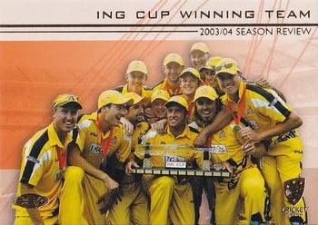2004-05 Elite Sports Cricket Australia #79 ING Cup Winning Team Front