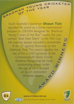 2004-05 Elite Sports Cricket Australia #84 Shaun Tait Back