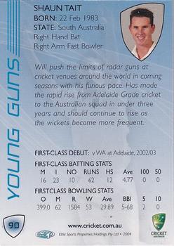2004-05 Elite Sports Cricket Australia #90 Shaun Tait Back