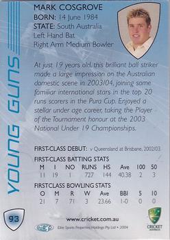2004-05 Elite Sports Cricket Australia #93 Mark Cosgrove Back