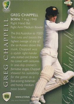 2004-05 Elite Sports Cricket Australia #98 Greg Chappell Back