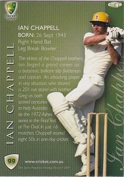 2004-05 Elite Sports Cricket Australia #99 Ian Chappell Back