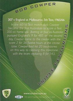 2004-05 Elite Sports Cricket Australia - Triple Centurions #TC4 Bob Cowper Back