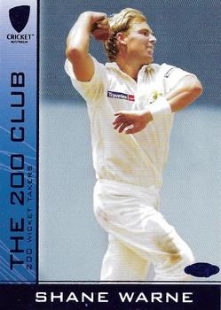 2004-05 Elite Sports Cricket Australia - The 200 Club #200C1 Shane Warne Front