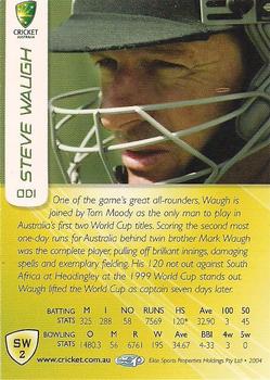 2004-05 Elite Sports Cricket Australia - Steve Waugh Tribute #SW2 Steve Waugh Back