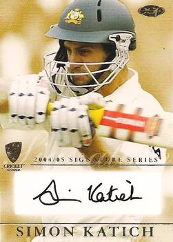 2004-05 Elite Sports Cricket Australia - Signature Series #NNO Simon Katich Front