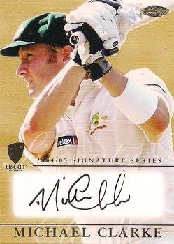 2004-05 Elite Sports Cricket Australia - Signature Series #NNO Michael Clarke Front