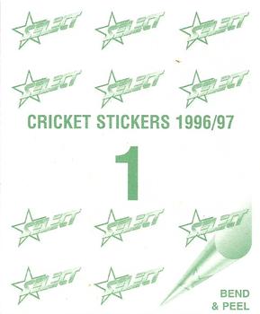 1996-97 Select Stickers #1 Mark Taylor Back
