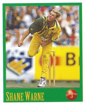 1996-97 Select Stickers #3 Shane Warne Front