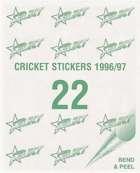 1996-97 Select Stickers #22 Paul Reiffel Back