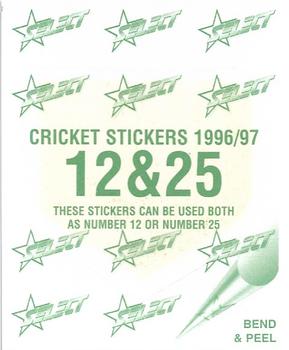 1996-97 Select Stickers #12 & 25 ACB Logo Back