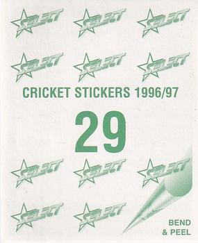 1996-97 Select Stickers #29 Steve Waugh Back