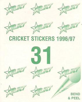 1996-97 Select Stickers #31 Merv Hughes Back