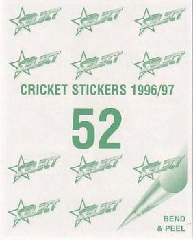 1996-97 Select Stickers #52 Shivnarine Chanderpaul Back