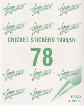 1996-97 Select Stickers #78 Brad Hogg Back