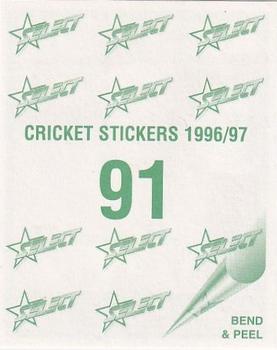 1996-97 Select Stickers #91 Sean Young Back